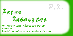 peter kaposztas business card